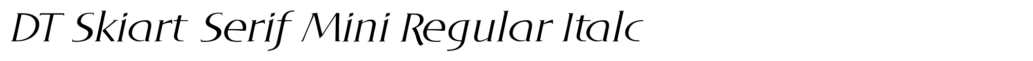 DT Skiart Serif Mini Regular Italc image